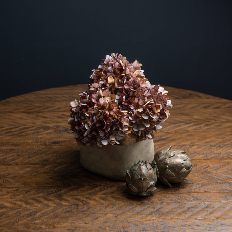 Faux Bronze Coffee Hydrangea