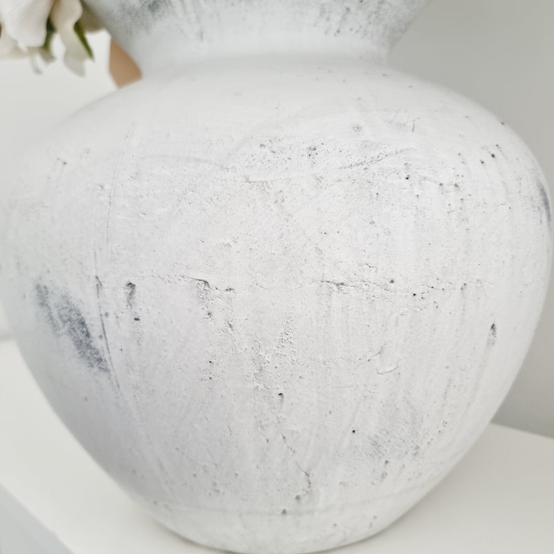 Sophia Antique White Vase