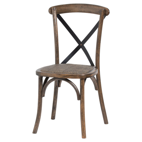 Dark Oak Cross Back Chair