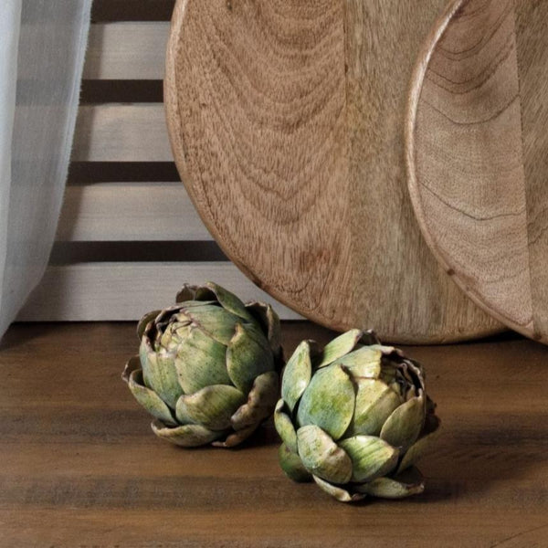 Naturalistic Faux Green Artichoke