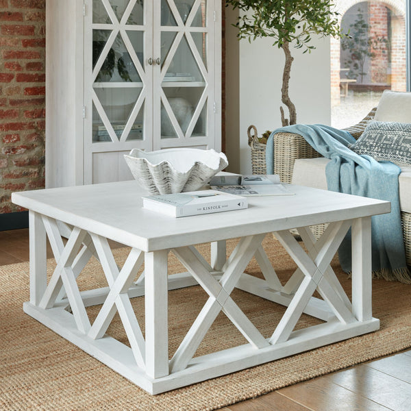 Elysian Square White Pine Coffee Table