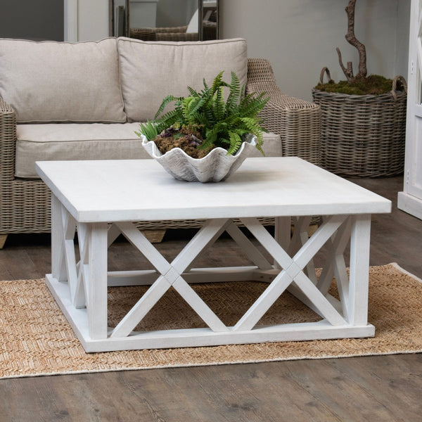 Elysian Square White Pine Coffee Table