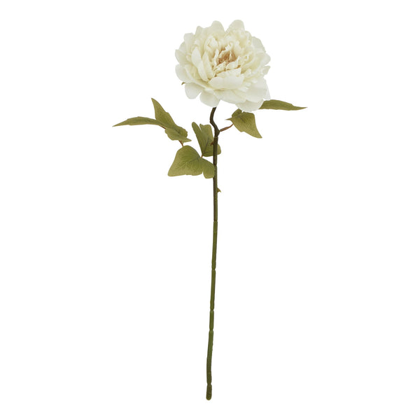 Artificial Single Stem White Peony