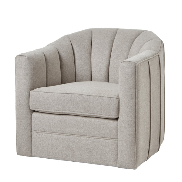 Lilliana Swivel Chair In Oatmeal Twill