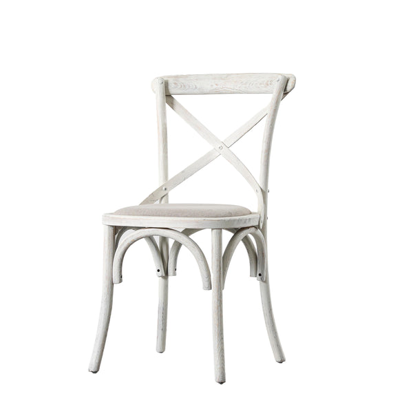 Lucy White Cross Back Chair -2 Pack