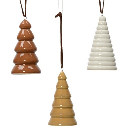 Set of 3 Hanging Christmas Tree Decorations