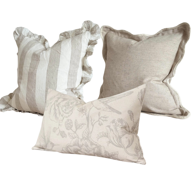 Dovecote Garden Greige Cushion Set of 3