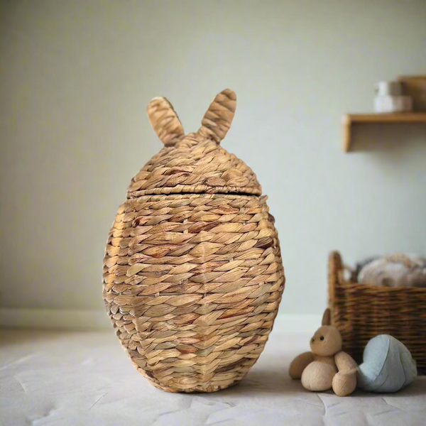 Wicker Bunny Ears Storage Basket