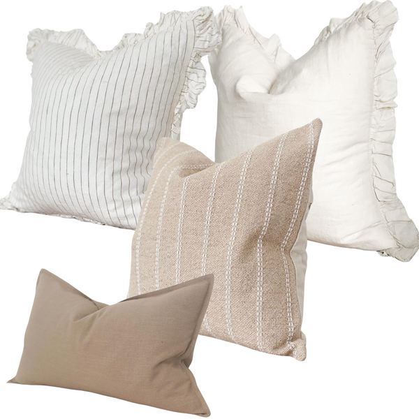 Neutral Stripe Cushion Collection