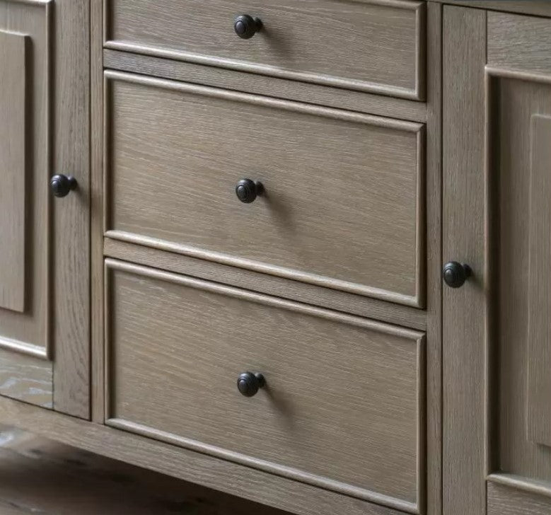 Oak Bobbin 2 Door 3 Drawer Wooden Sideboard