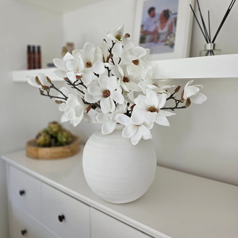 Victoria White Ceramic Vase