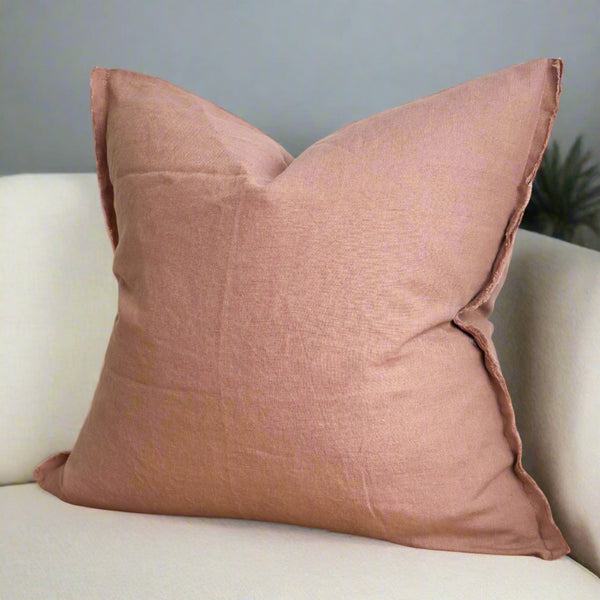 square dusky pink cushion