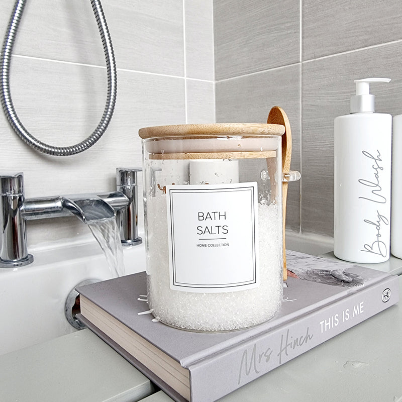 Square Waterproof White Bathroom Labels