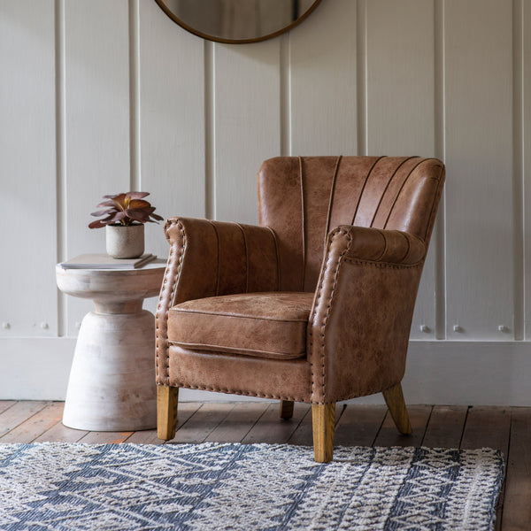 Worthington Brown Leather Armchair