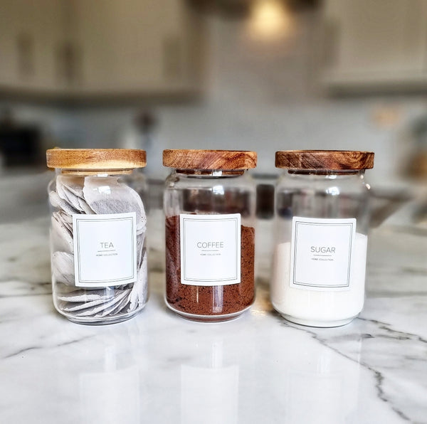Set of 44 White Kitchen Storage Labels Bundle
