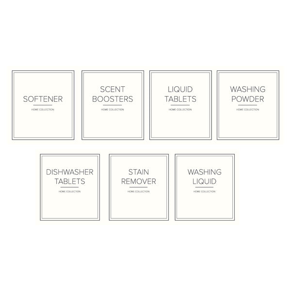 Home Cream Laundry Labels