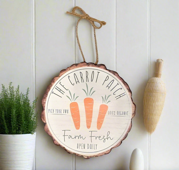 Round Carrot Patch Plaque